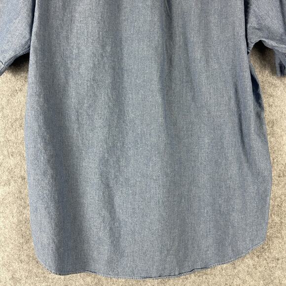 VTG Ralph Lauren Golf Tilden Shirt Mens Large Chambray Button Up Crest Preppy - Picture 10 of 12